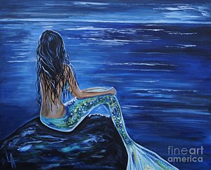 300x242 Beautiful Mermaid Paintings Fine Art America - Beautiful Mermaid Painting