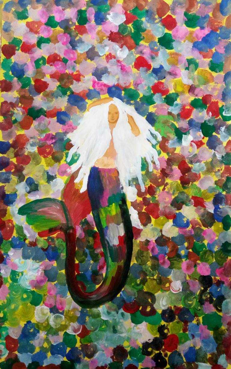 770x1230 Saatchi Art Beautiful Mermaid Painting By Mitalkumari Patel - Beautiful Mermaid Painting