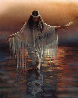 300x376 Chantal Rondeau - Beautiful Native American Woman Painting