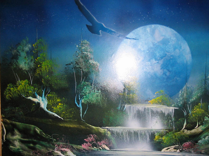 700x525 Beautiful Oil Painting By Tiger Kitty - Beautiful Painting