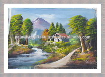 350x257 Beautiful Scenery Wall Painting Handmade Natural Scenery - Beautiful Painting Images