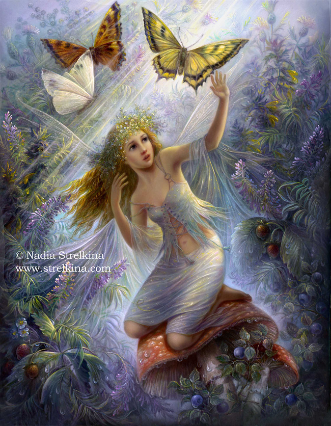 650x836 Fairy World By Fantasy Fairy Angel - Beautiful Painting Of Angels