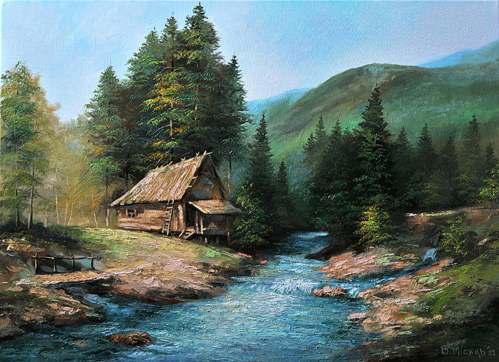 700x508 Beauty Of Nature Painting By Vladimir Misyts - Beautiful Painting Of Nature