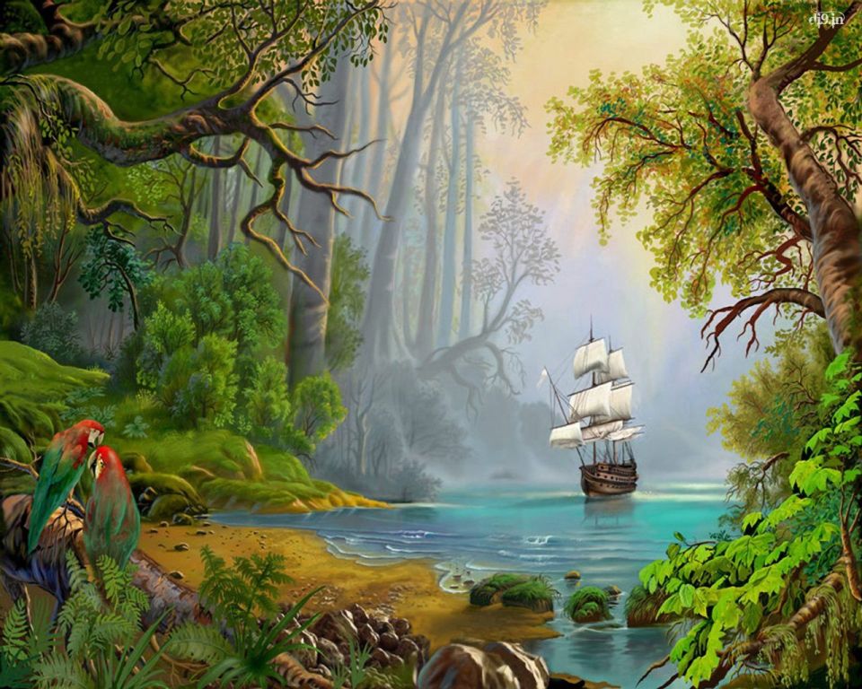 960x768 Digital Artistic Nature Beautiful Painting Picture - Beautiful Painting Of Nature