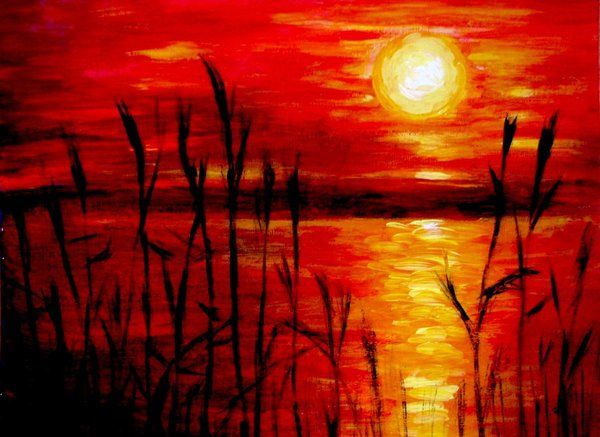 600x437 Image On Designs Next Beautiful - Beautiful Sunset Painting
