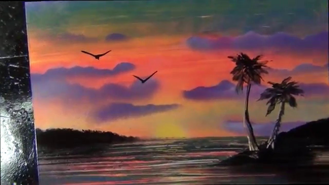 1280x720 Amazing Sunset Spray Painted - Beautiful Sunset Painting