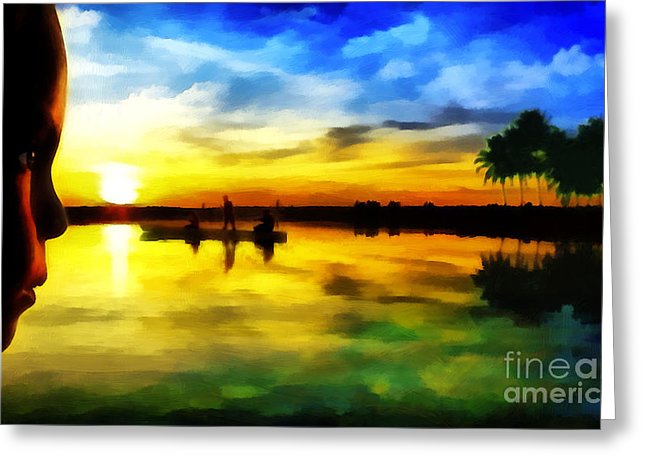 646x470 Beautiful Sunset Painting By Vidka Art - Beautiful Sunset Painting