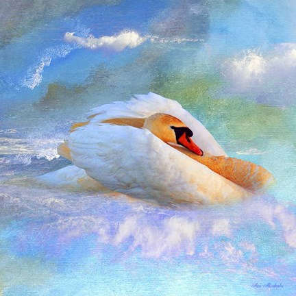 432x432 Beautiful Swan 2a Art By Ata Alishahi - Beautiful Swan Painting