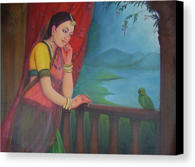 661x564 Beautiful Woman Princess Queen Waiting For Her Husband Traditional - Beautiful Woman Oil Painting