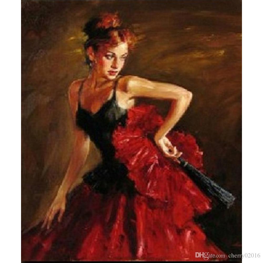 1000x1000 2018 Handmade Oil Painting Dancer Lady Modern Beautiful Woman Art - Beautiful Woman Oil Painting