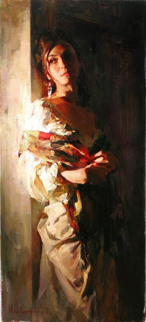 500x1100 Original Painting, Dreams By Michael Ampessa Garmash Beauty - Beautiful Woman Oil Painting
