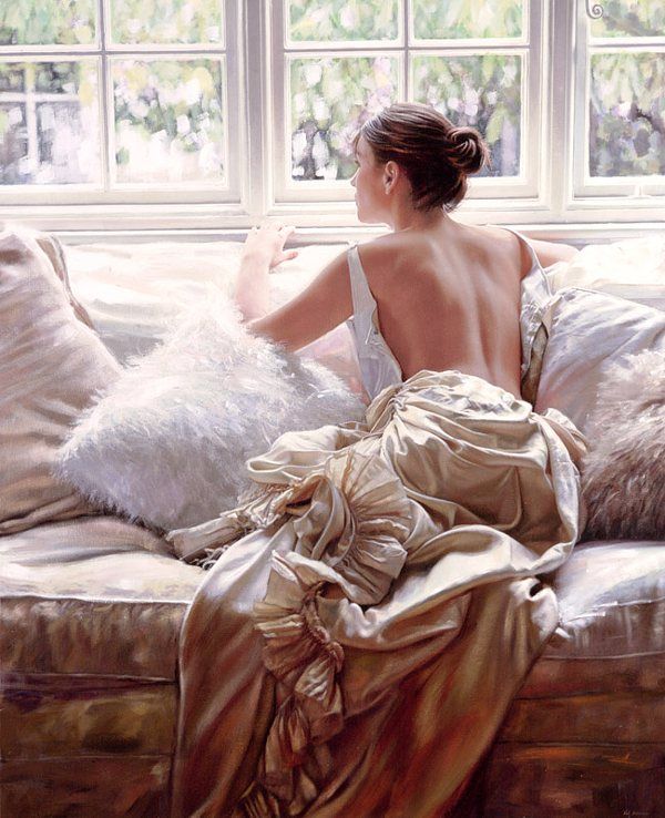 600x738 Beautiful Oil Painting By Rob Hefferan Pondly - Beautiful Woman Oil Painting