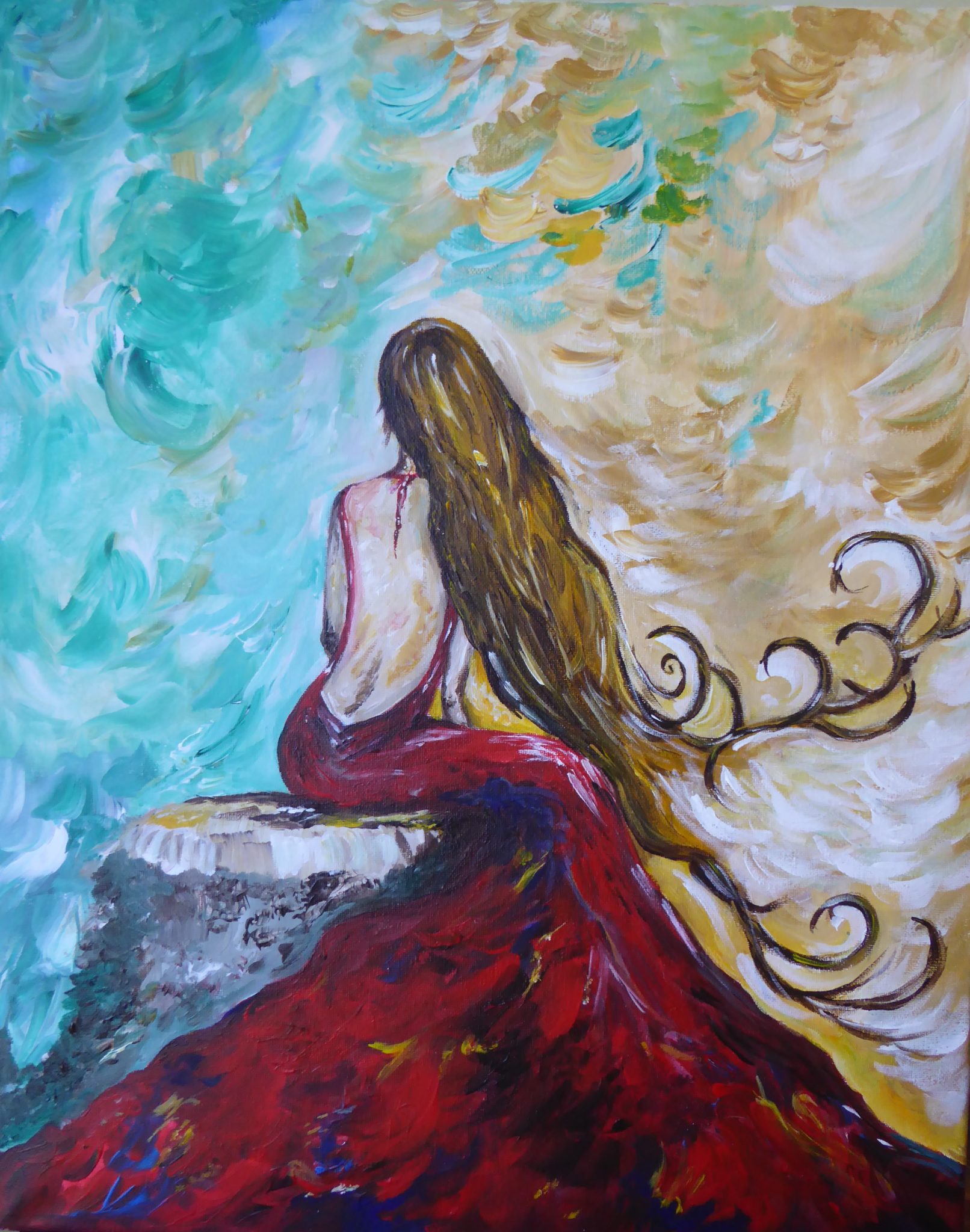 1612x2048 Life Got Creative Beautiful Acrylic Paintings Of Women - Beautiful Woman Painting