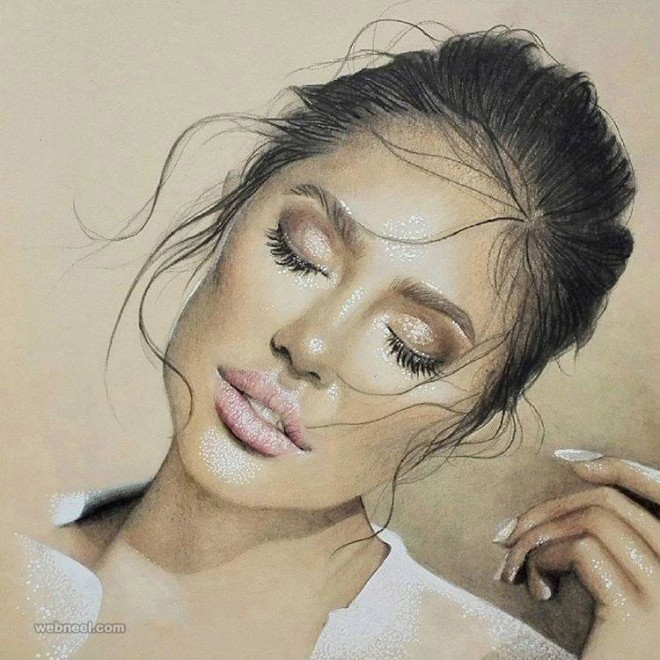660x660 Beautiful Woman Painting By Emmimahrberg - Beautiful Woman Painting