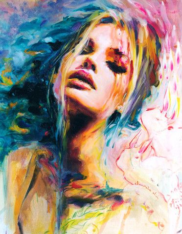 372x480 Evelyn Charmaine Olivia - Beautiful Woman Portrait Painting