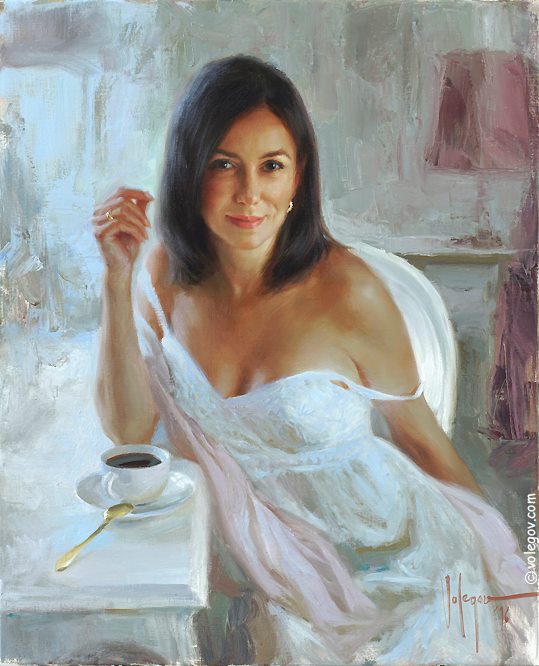 539x666 Painting] Feminine Grace Celebrated In Beautiful Female Portraits - Beautiful Woman Portrait Painting