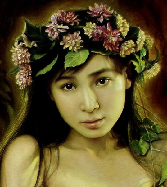 538x600 Beautiful Chinese Woman Portrait Oil Painting Chinese - Beautiful Woman Portrait Painting