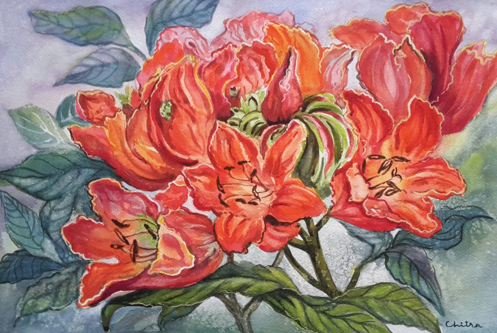 1600x1072 Painting In Watercolour By Chitra Vaidya My Beautiful World - Beautiful World Of Painting