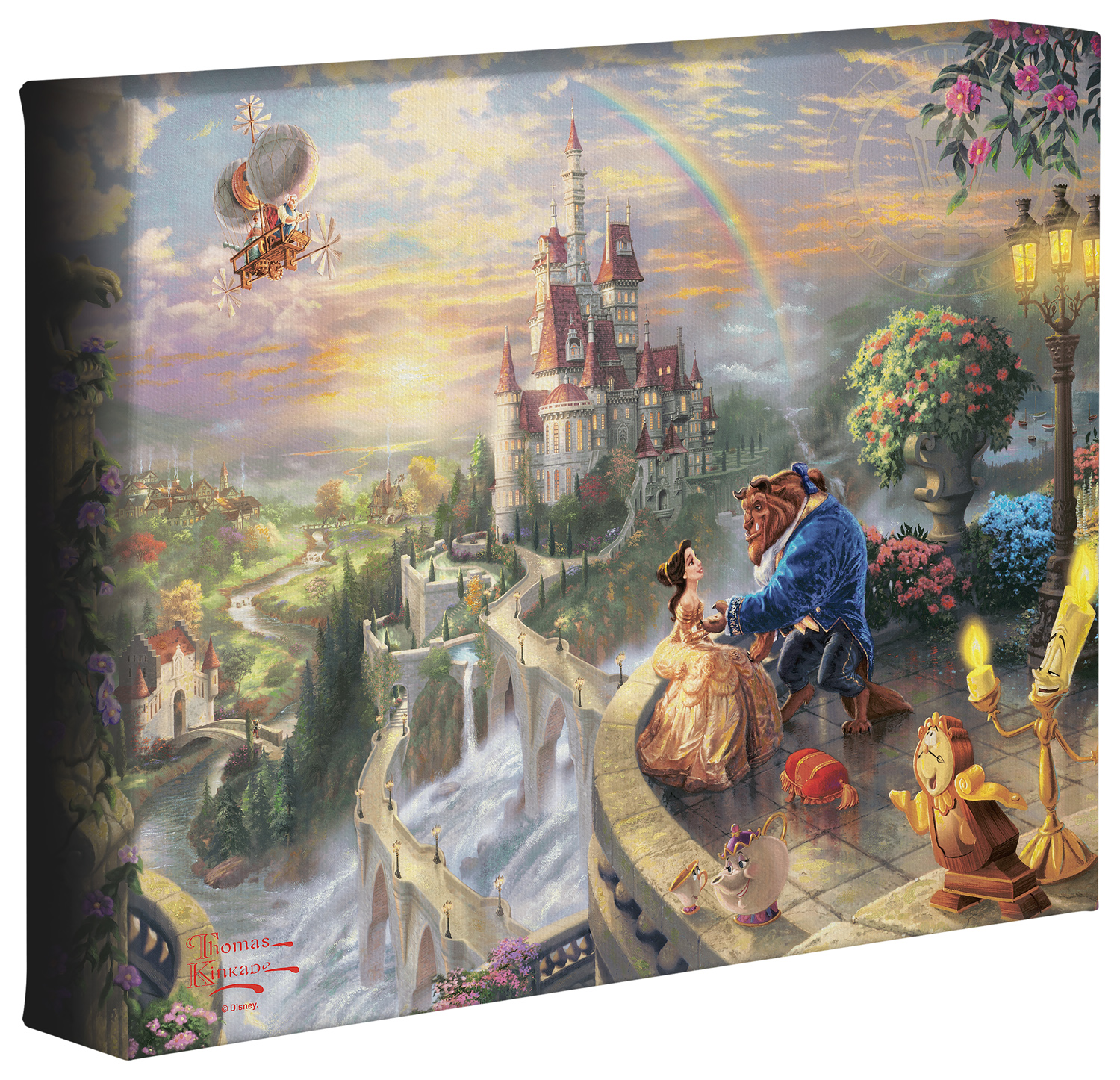 1500x1446 Beauty And The Beast Falling In Love - Beauty And The Beast Canvas Painting