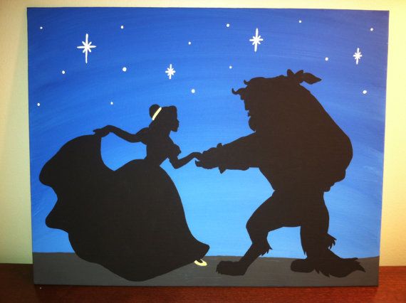 570x426 72 Best Art Images On Canvases, Acrylic Paintings - Beauty And The Beast Canvas Painting