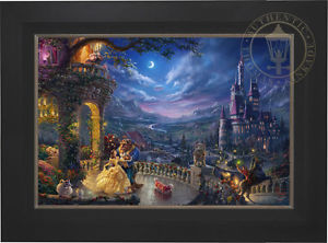 300x222 Thomas Kinkade Studios Disney Beauty And The Beast Dancing 24x36 - Beauty And The Beast Canvas Painting
