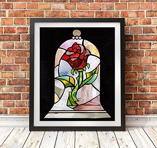 500x473 Beauty And The Beast Rose Art Print (Available - Beauty And The Beast Canvas Painting