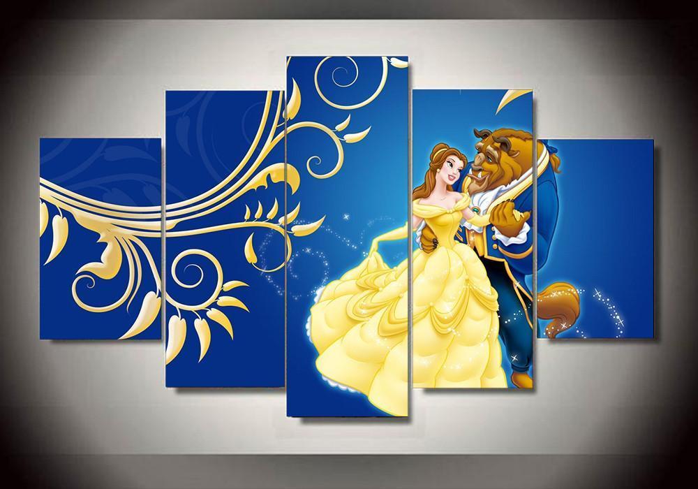 1000x700 Beauty And The Beast - Beauty And The Beast Canvas Painting