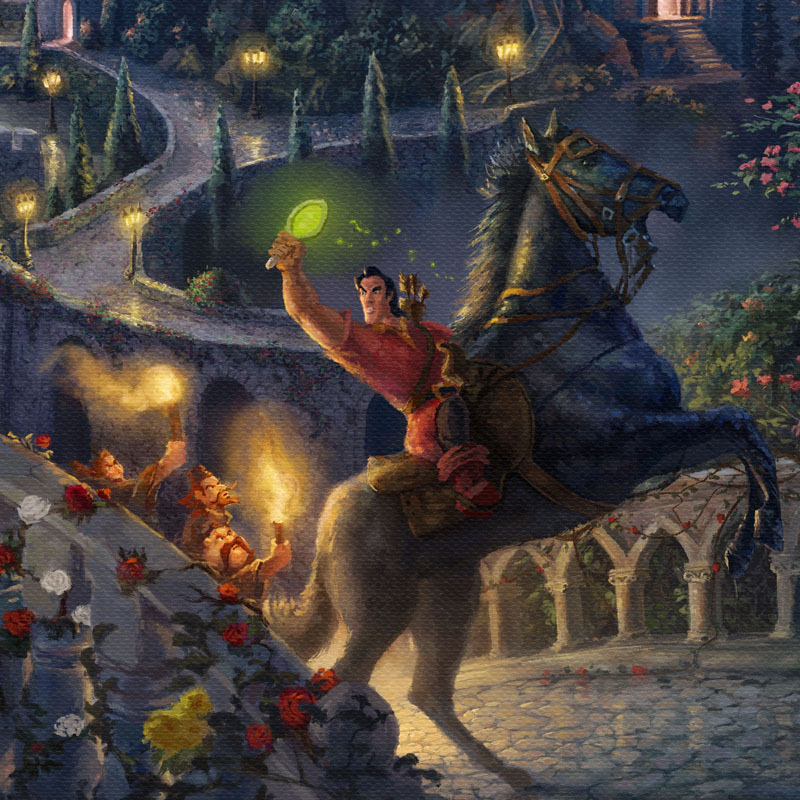 800x800 Beauty And The Beast Dancing In The Moonlight - Beauty And The Beast Painting