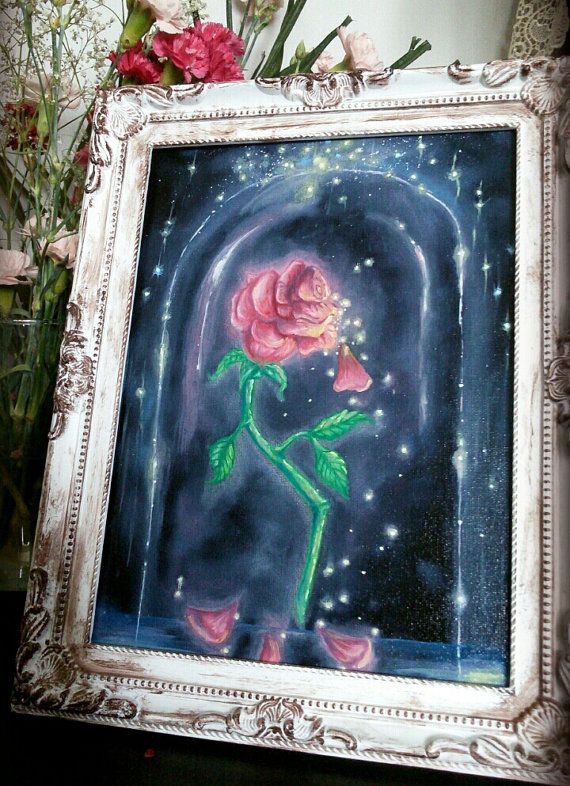 570x786 Beauty And The Beast Enchanted Rose, Oil Painting - Beauty And The Beast Painting
