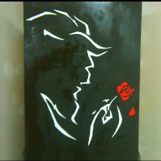 640x640 Beauty And The Beast Painting Done For Me As A Gift. Disney - Beauty And The Beast Painting