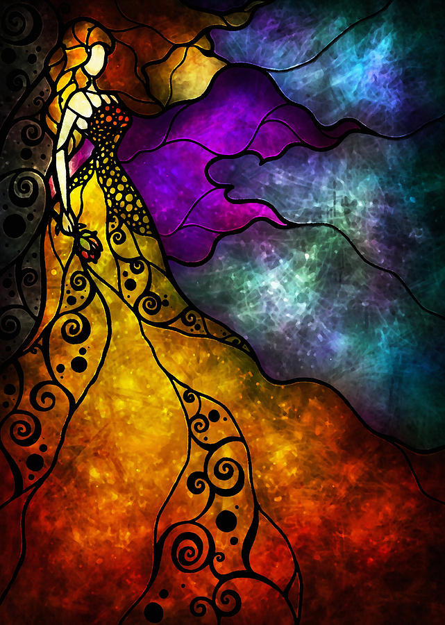 641x900 Beauty And The Beast Painting By Mandie Manzano - Beauty And The Beast Painting