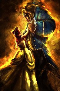 198x300 Beauty And The Beast Paintings Fine Art America - Beauty And The Beast Painting