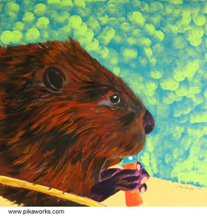 300x315 Jacques Beaver - Beaver Painting