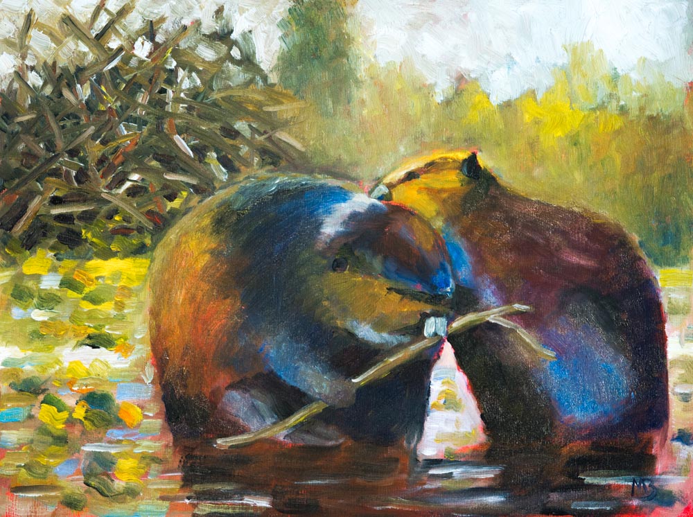 1000x746 The Art Of Beaver Tales, Seaside Sale And Exhibition, Opening May - Beaver Painting