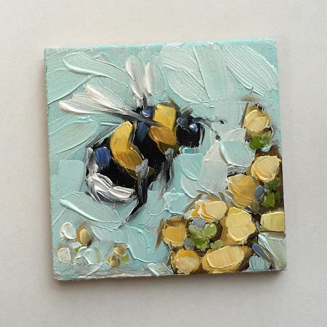 640x640 Image Result For Bumble Bee Whimsical Art Canvas Bag Art - Bee Painting