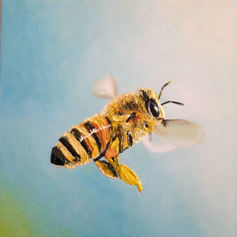 770x770 Saatchi Art Bee Painting By Achille Chiarello - Bee Painting
