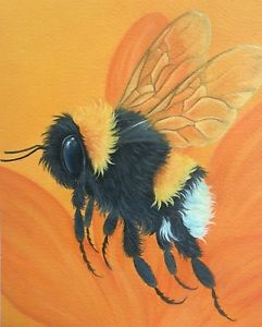 241x300 Bumblebee Bee Painting Fine Art Giclee Print Picture Ebay - Bee Painting