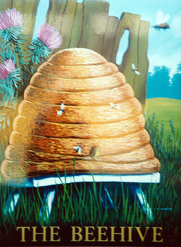 367x500 The Beehive, The Previous Sign Painting By Sign Artist - Beehive Painting