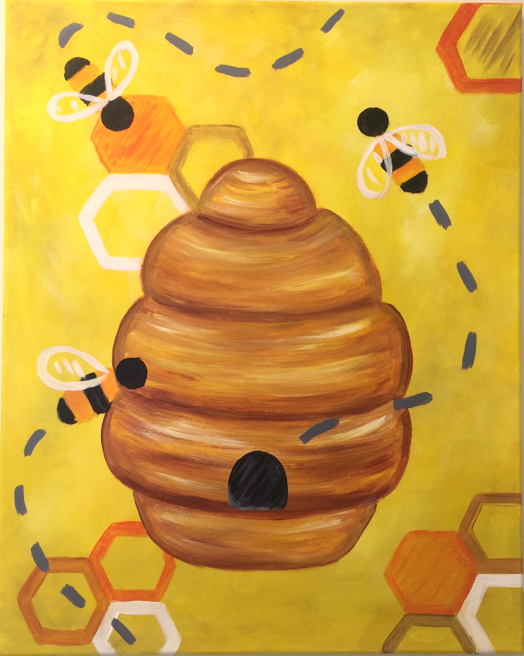 Beehive Painting at PaintingValley.com | Explore collection of Beehive