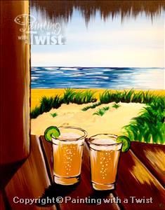 235x300 Deco Martini Pinot's Palette Art Martinis, Acrylic - Beer And Painting