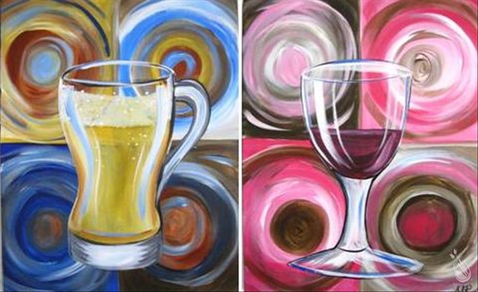 983x600 Beer And Wine Set - Beer And Painting
