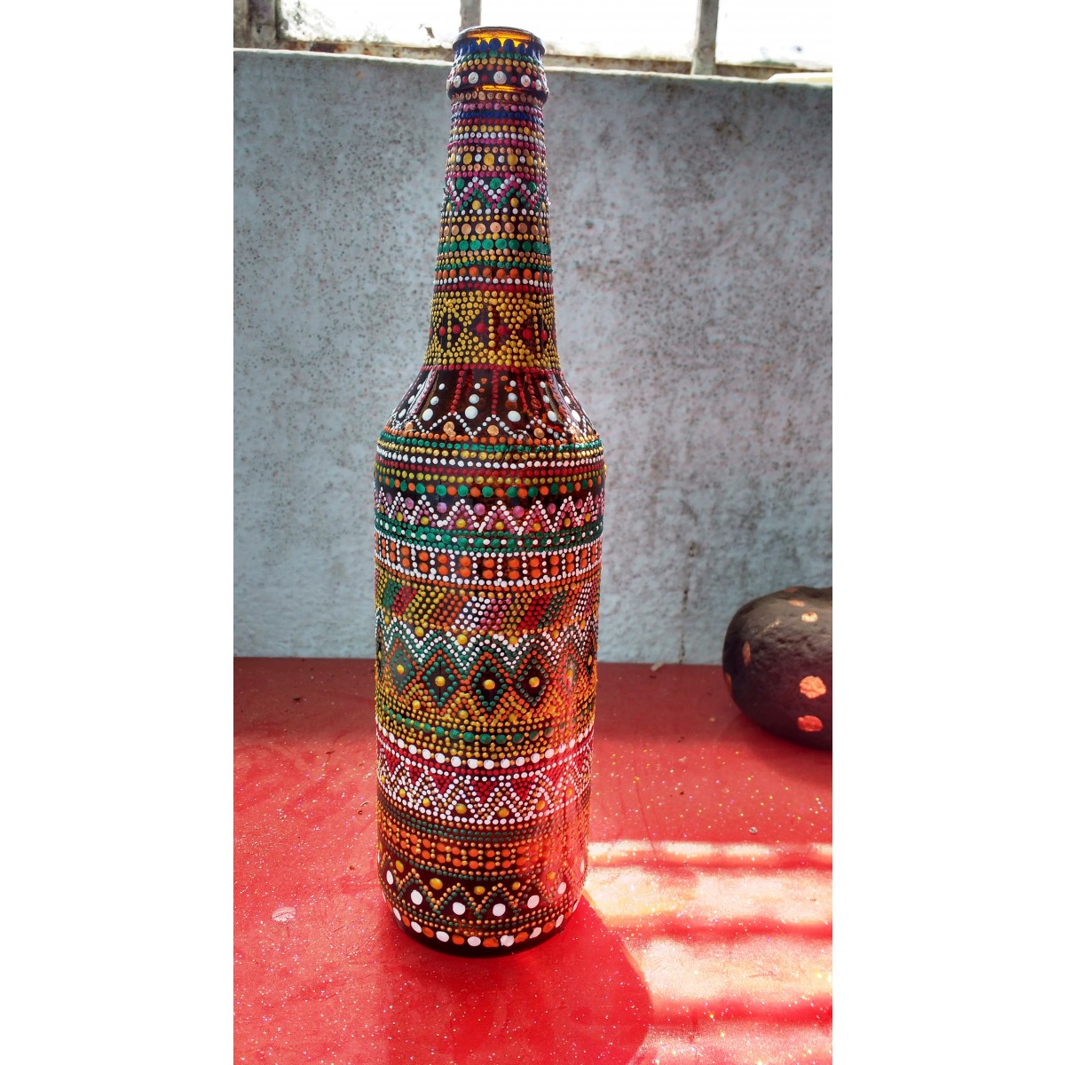 1200x1200 Hand Painted Beer Bottle - Beer Bottle Painting