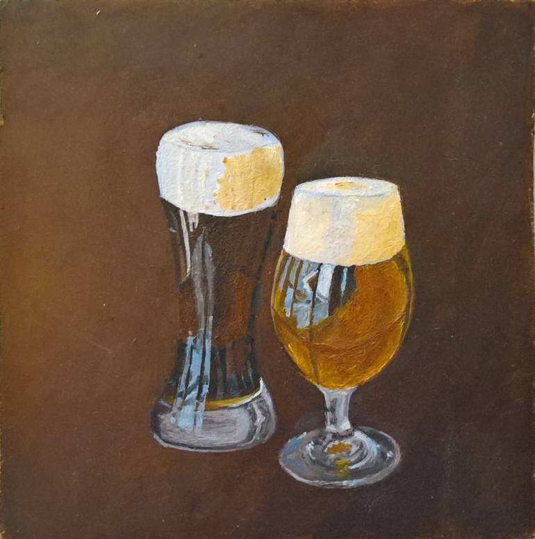 770x776 Saatchi Art Beer Painting By Mila Dzigurski Sadzakov - Beer Painting