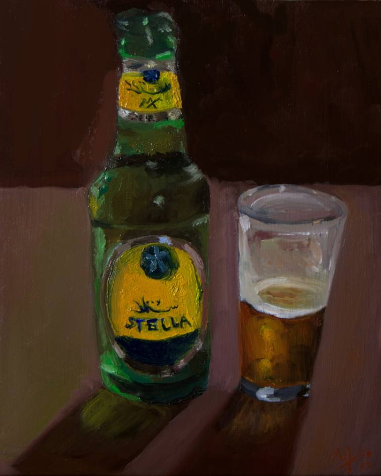 770x962 Saatchi Art Stella Egyptian Beer Painting By Mark Alexander - Beer Painting