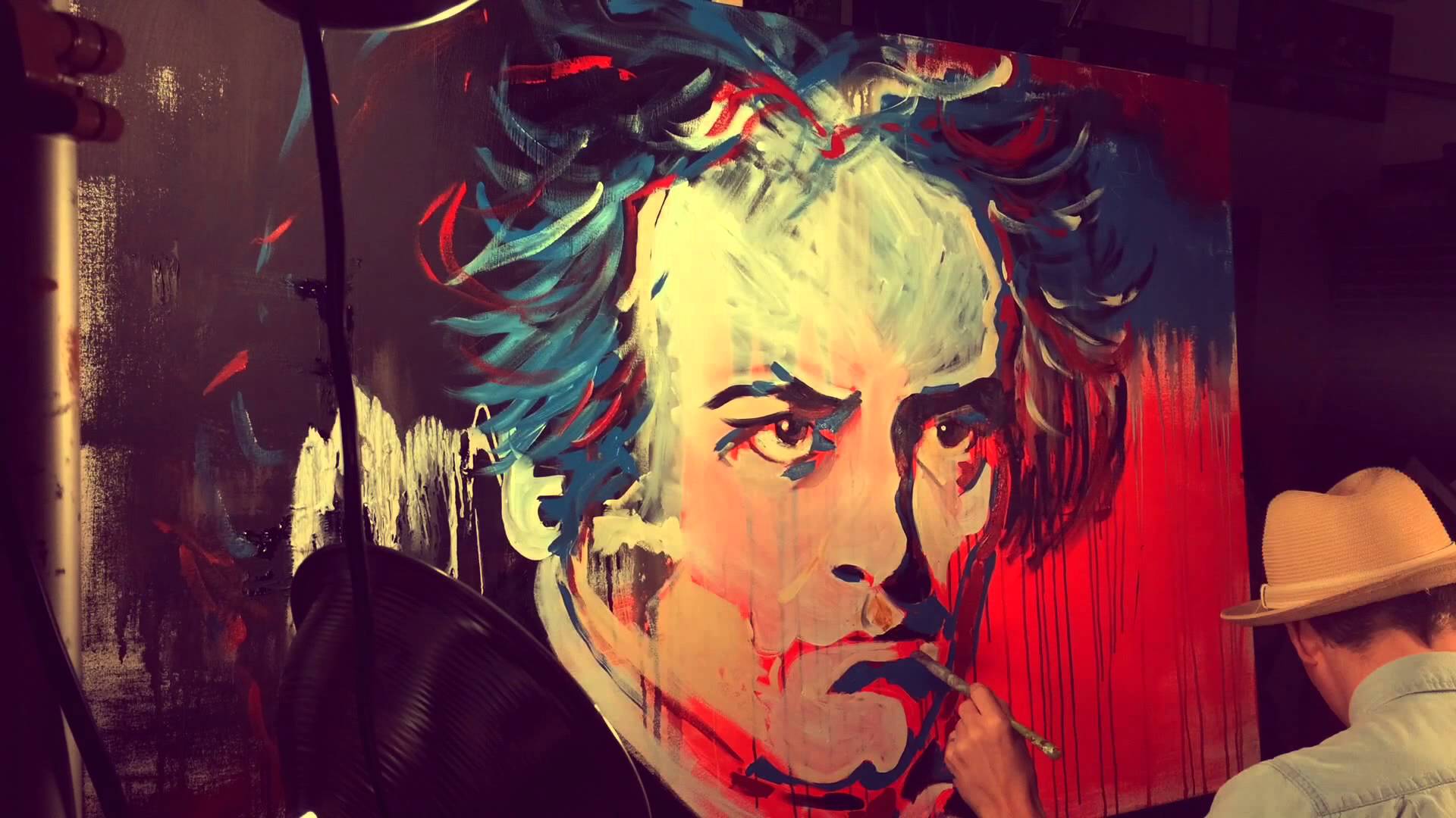 1920x1080 Jordan Wood Artist Timelapse Painting Beethoven - Beethoven Painting