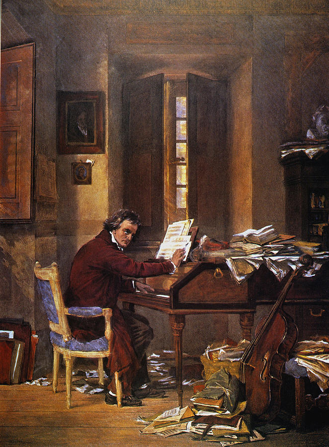662x900 Ludwig Van Beethoven (1770 1827) Painting By Granger - Beethoven Painting