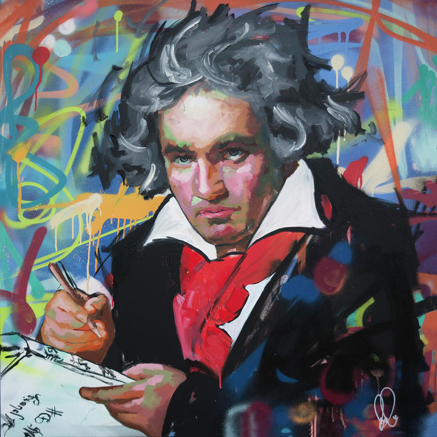 900x900 Ludwig Van Beethoven Painting By Richard Day - Beethoven Painting