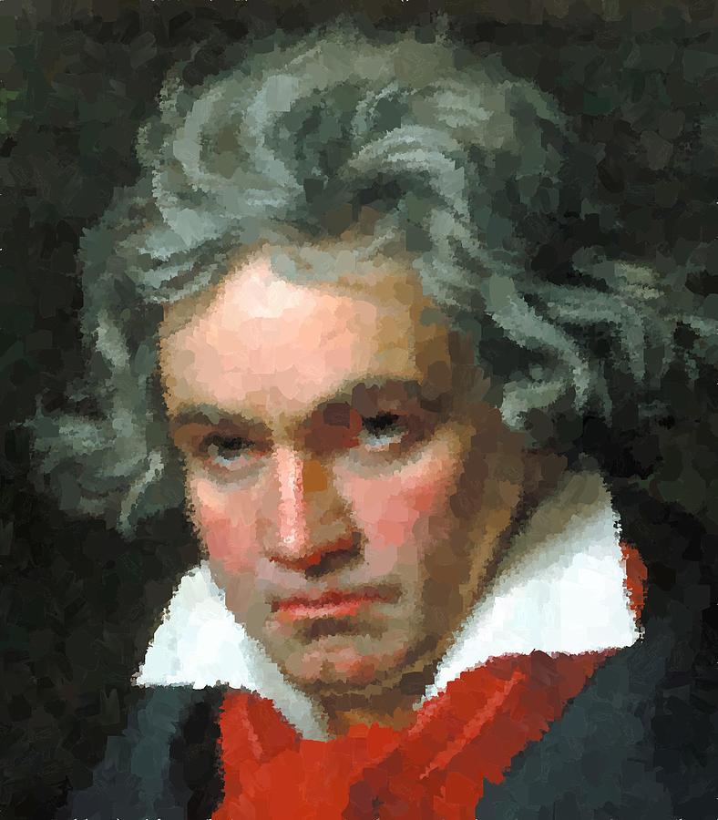 788x900 Ludwig Van Beethoven Portrait Painting By Samuel Majcen - Beethoven Painting