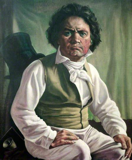 447x544 Beethoven Painting By Batt Janeadamsart - Beethoven Painting