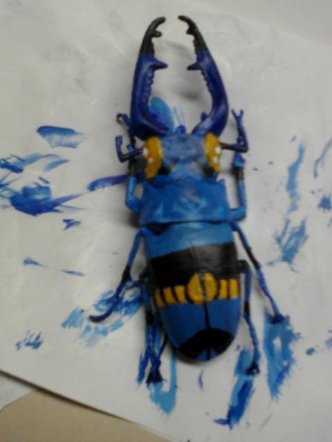 480x640 Blue Beetle Painting By Zeronexos - Beetle Painting